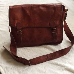 Scaramanga Large Vintage Leather Satchel